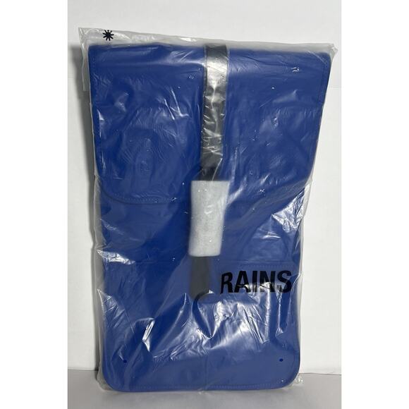 RAINS Backpack Rucksack Waterproof Blue Wave W3 NEW Hiking Outdoor Camping - Picture 1 of 9